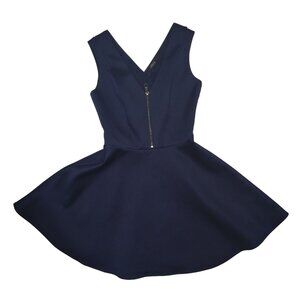 Guess women's skater fit 'n flare circle navy blue dress Size small